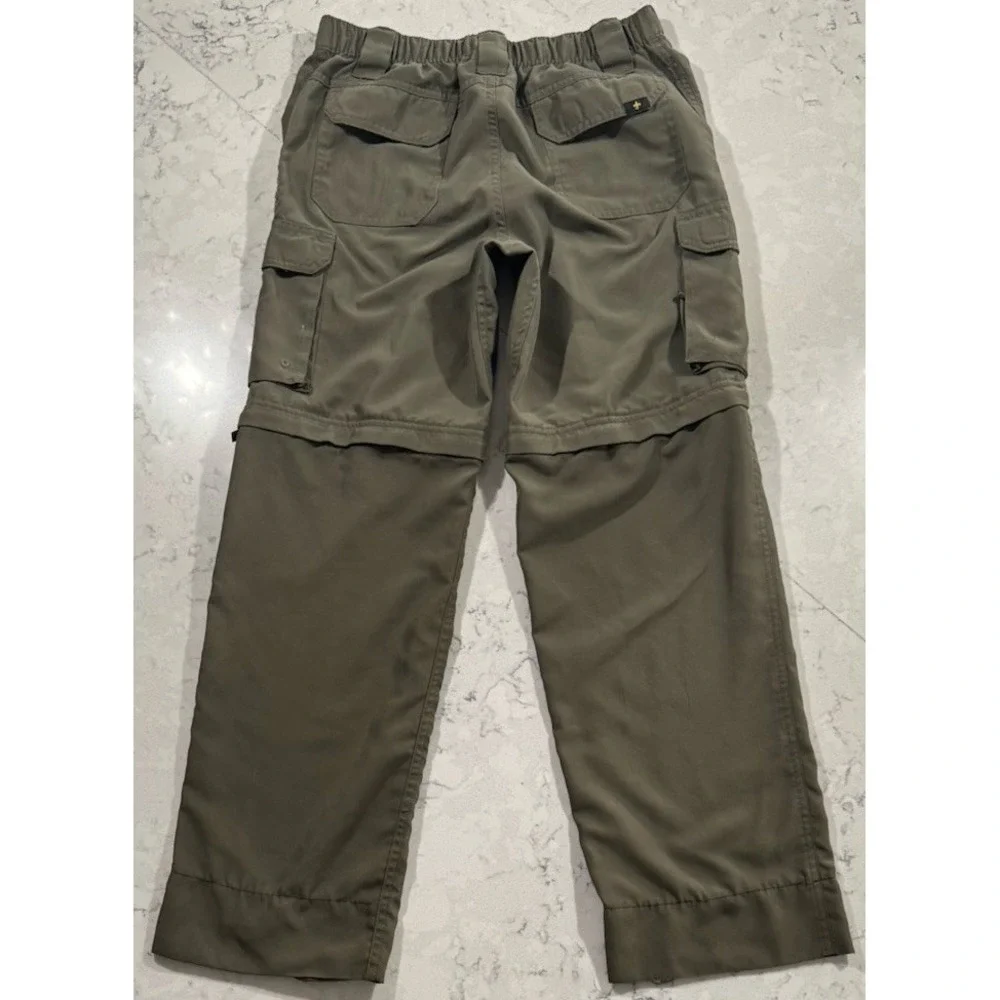Boy Scouts Of America Pants Youth Large Green Switchback Convertible Zip Off BSA
